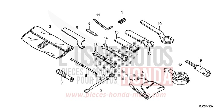 OUTILS de CBR600RR ABS ROSS WHITE (NH196) de 2013